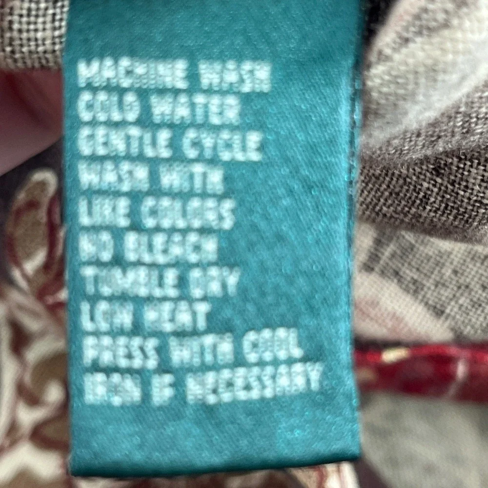 Lauren Ralph Lauren. Pants, Womens, 10P, Brown, Floral Linen Straight Leg - Picture 8 of 9